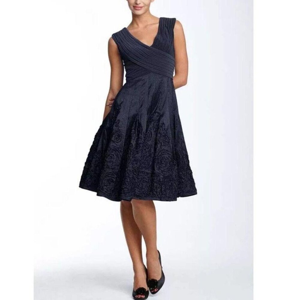 Adrianna Papell Dress Navy Blue Women’s Size 6 bridesmade